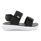 Boys Black Logo Sandals, 1, hi-res