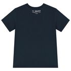 Boys Navy Blue Logo T-Shirt, 1, hi-res