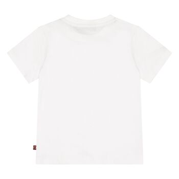 Younger Boys White Logo T-Shirt