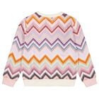 Girls Multi-Coloured Zig Zag Sweatshirt, 1, hi-res