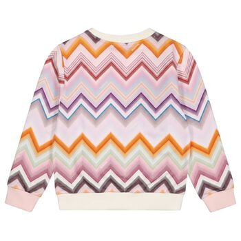 Girls Multi-Coloured Zig Zag Sweatshirt