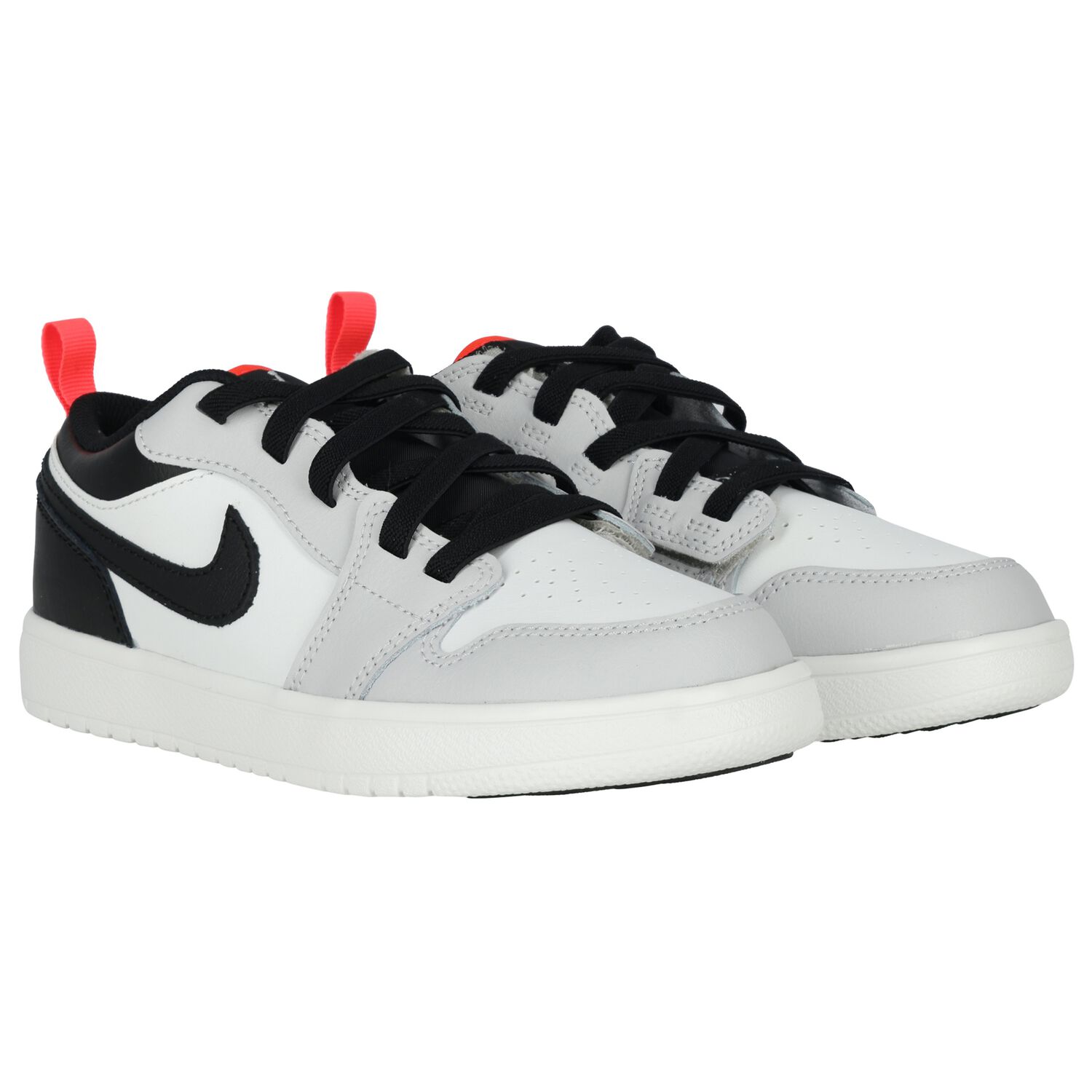 White, Grey & Black Air Jordan 1 Low Alt Trainers, 6, hi-res