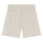 Beige Logo Shorts, 1, hi-res