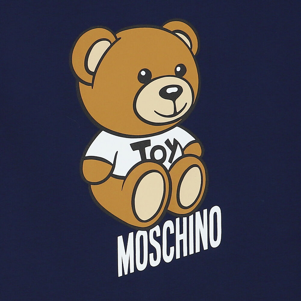 Moschino Navy Blue Logo Shorts