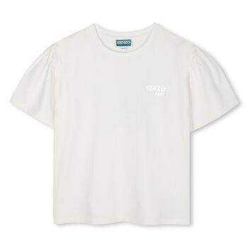 Girls White Logo T-Shirt