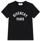Boys Black Logo T-Shirt, 1, hi-res