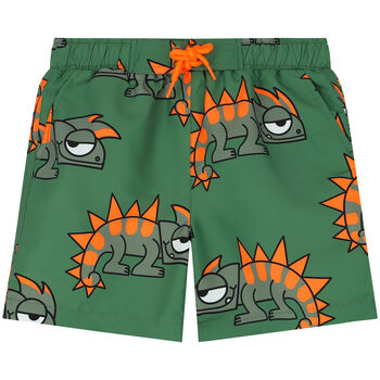 Boys Green Gecko Swim Shorts