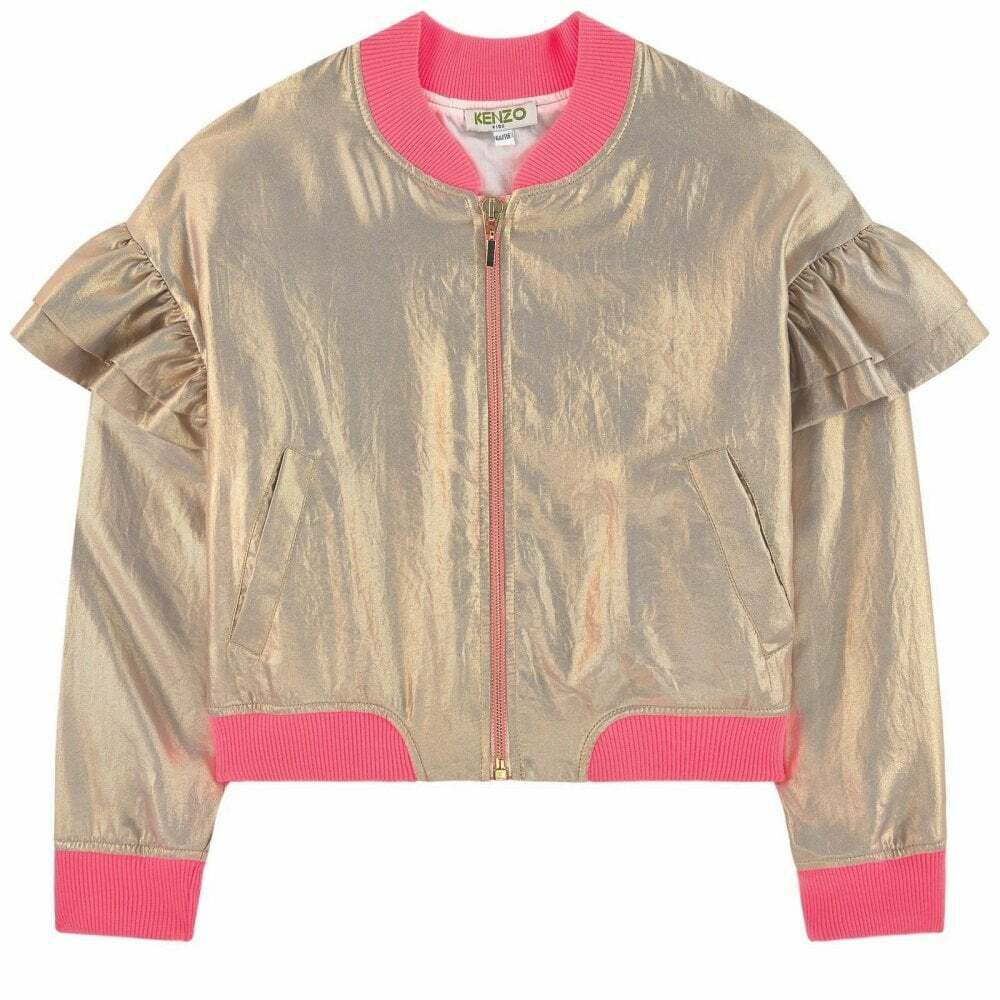 Girls gold bomber clearance jacket