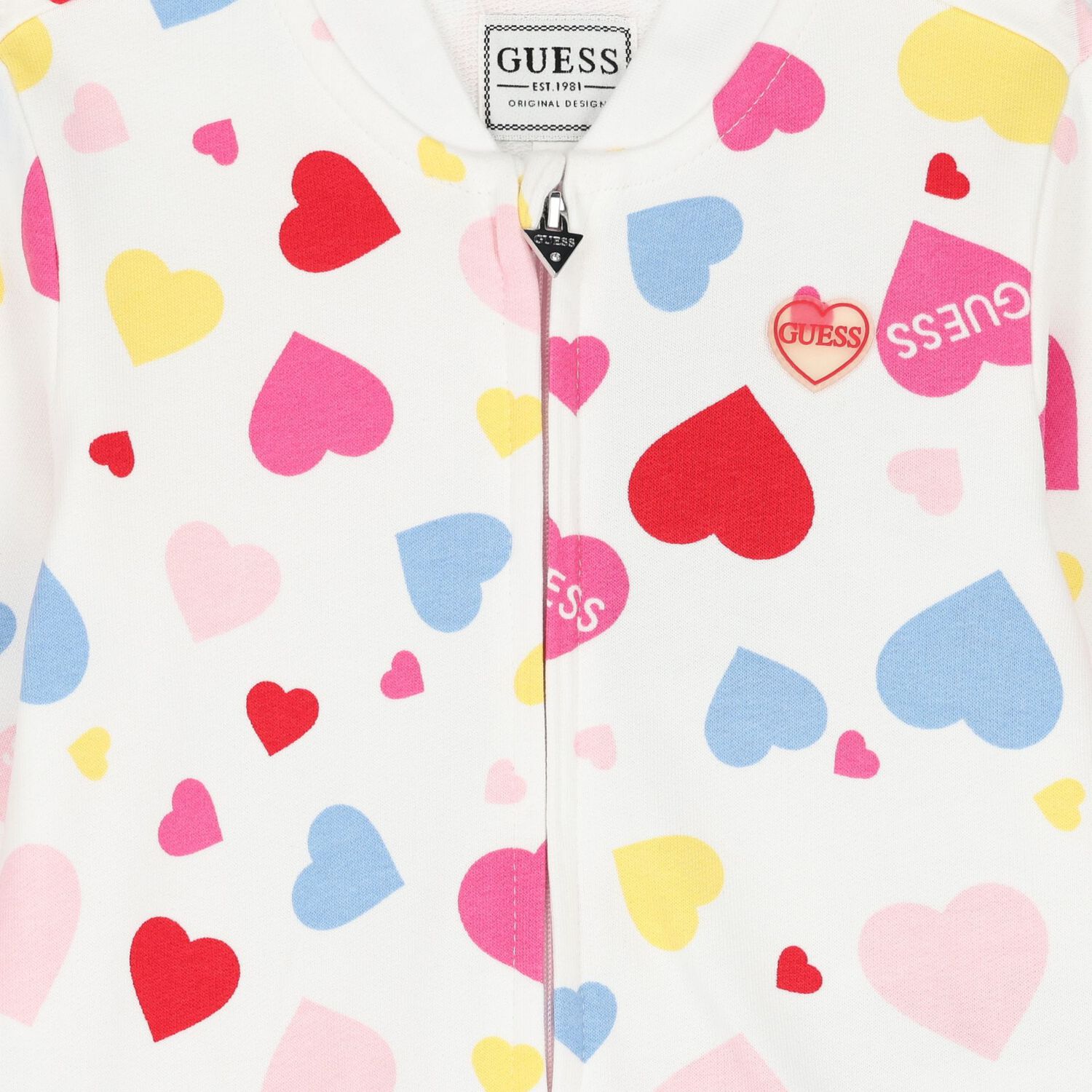 Baby Girls White & Pink Logo Tracksuit, 1, hi-res