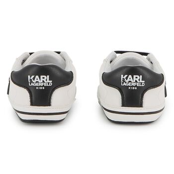 Baby Boys White Ikonik Karl Pre Walker Shoes