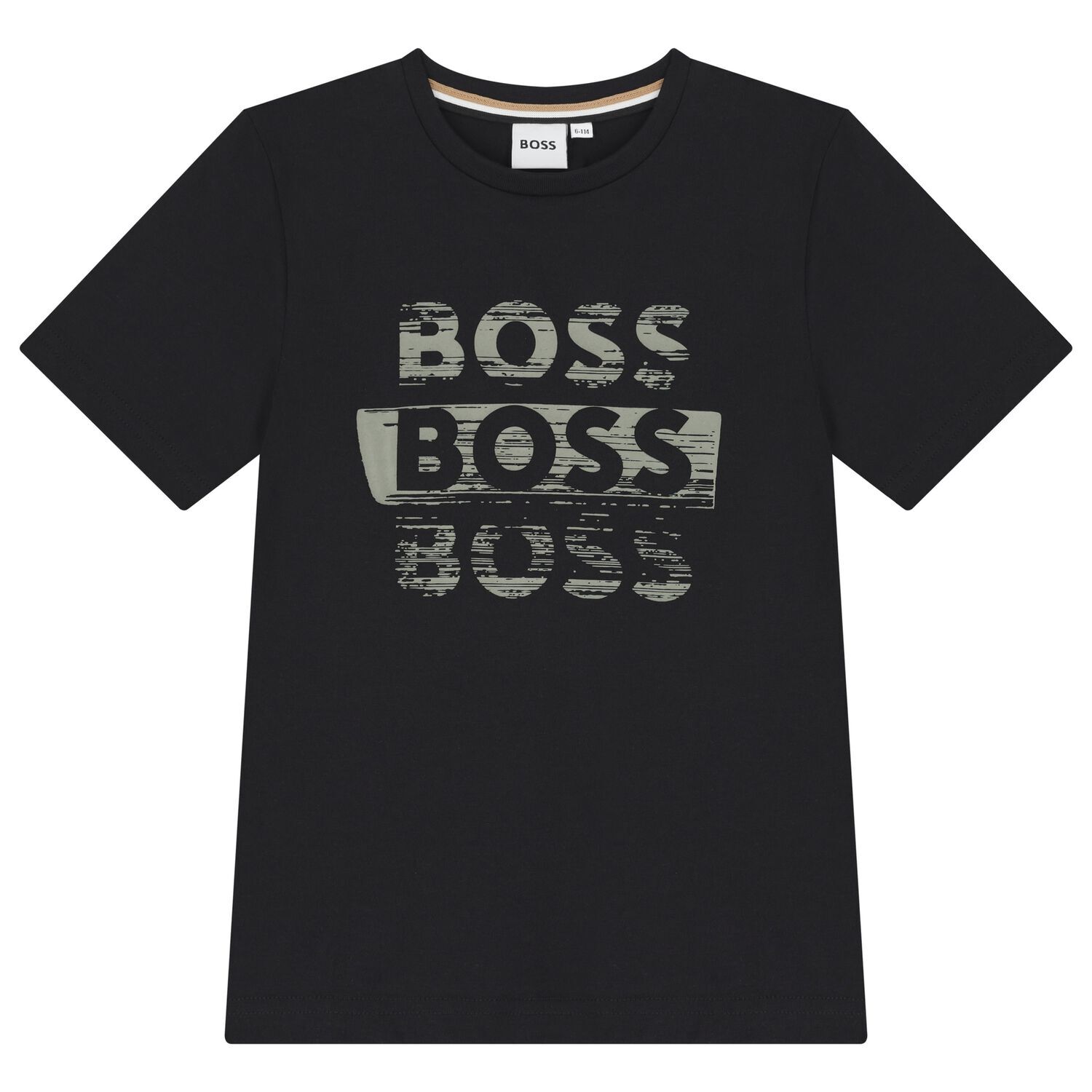 Boys Black Logo T-Shirt, 1, hi-res image number null