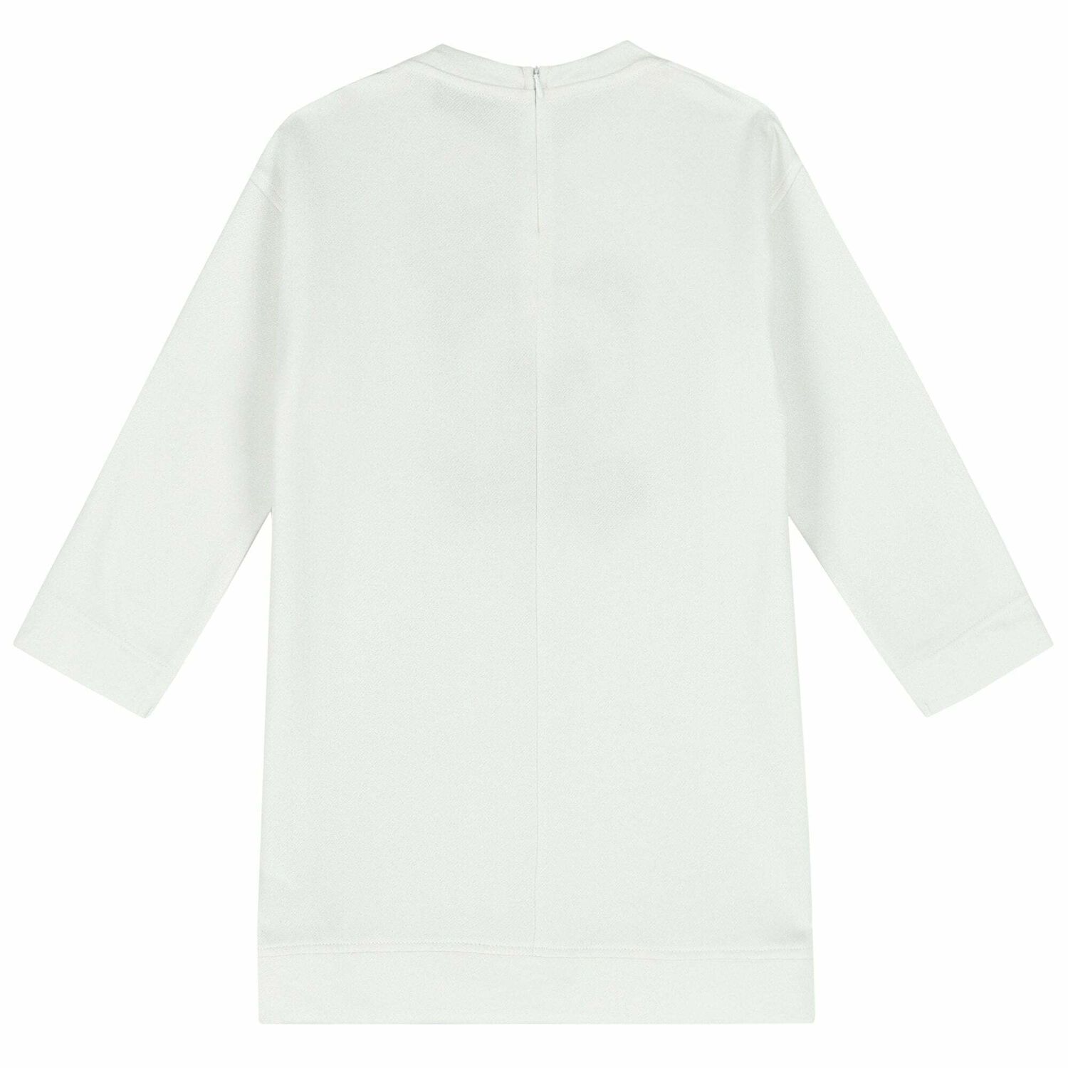 Girls Ivory Logo Dress, 1, hi-res