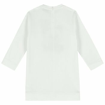 Girls Ivory Logo Dress