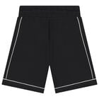 Boys White & Black Shorts Set, 1, hi-res