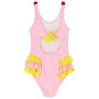 Girls Pink Ruffled Swimsuit, 1, hi-res
