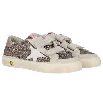 Girls Silver & Ivory Embellished  Trainers