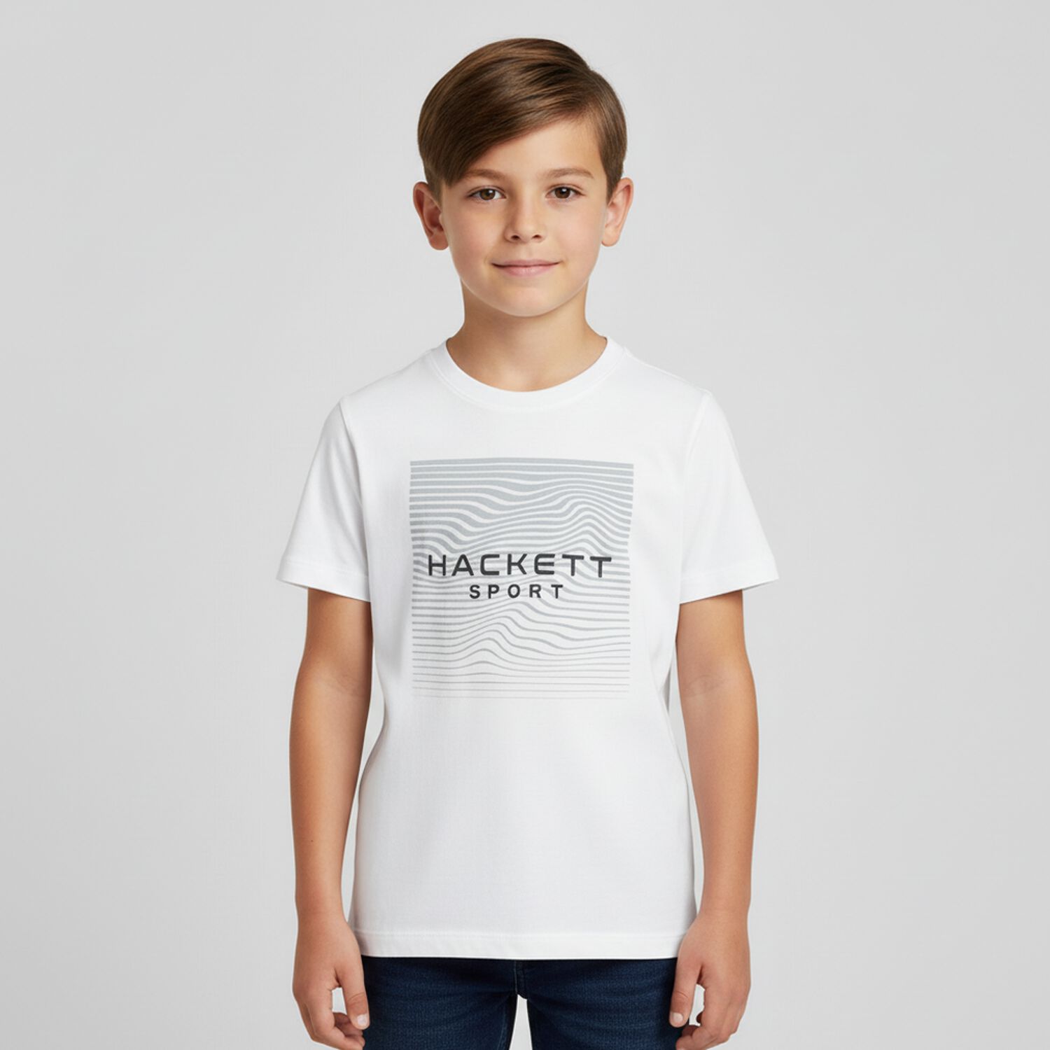 Boys White Logo T-Shirt, 2, hi-res image number null