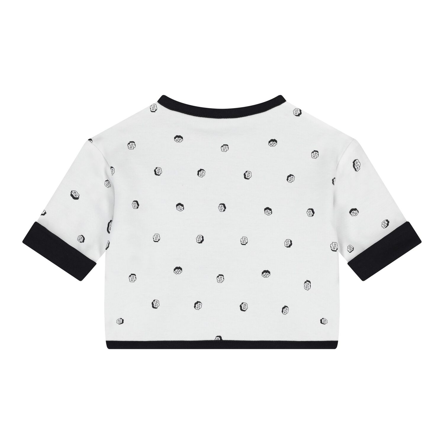 طقم بنطلون قابل للعكس بالشعار للاولاد باللون الابيض والاسود , 1, hi-res