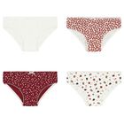 Girls Red & White Briefs (4 Pack), 2, hi-res