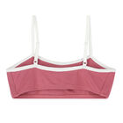Girls Pink Logo Bralette , 2, hi-res