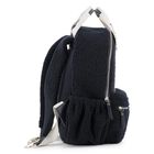 Girls Navy Blue Sherpa Fleece Backpack, 1, hi-res