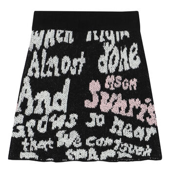 Girls Black Knitted Skirt