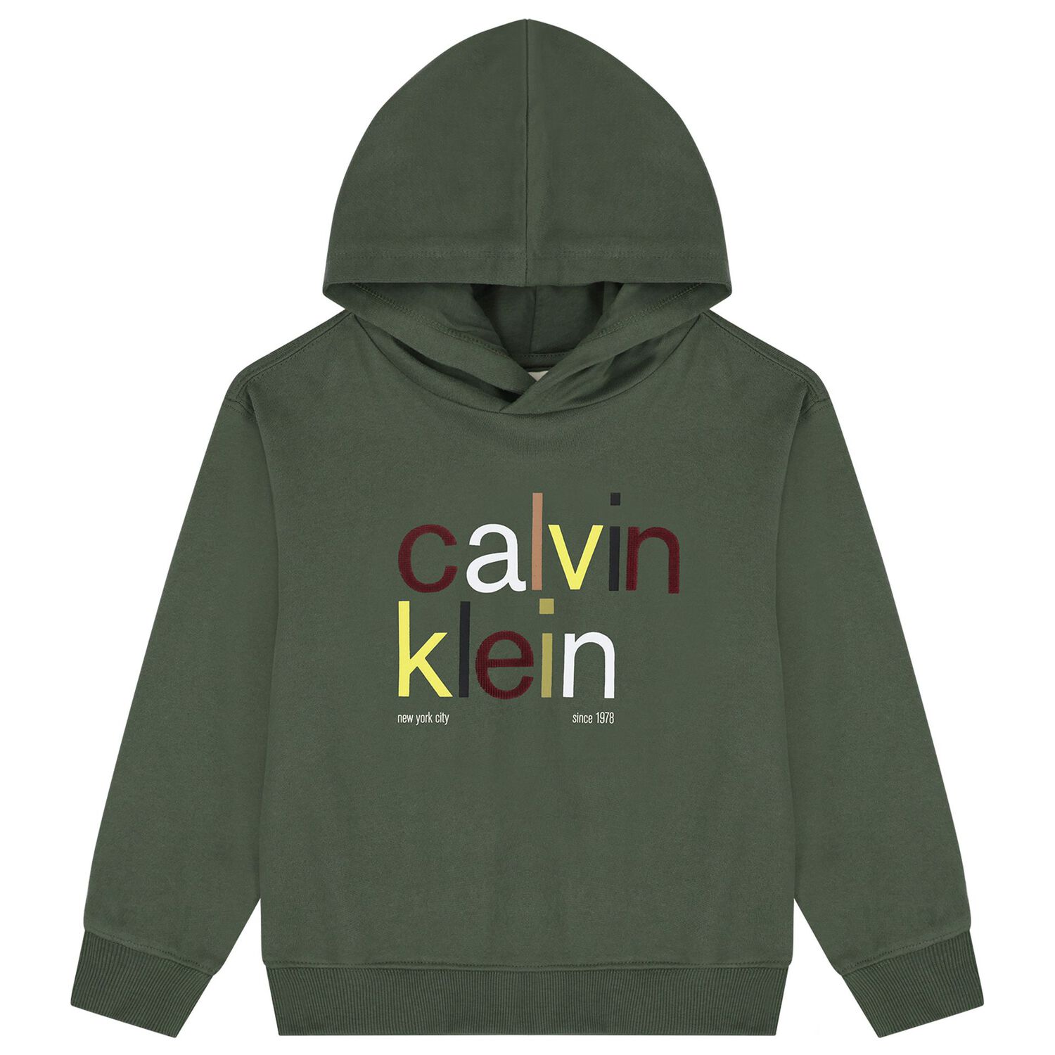 Boys Green Logo Hooded Top, 2, hi-res