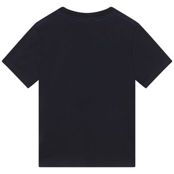 Boys Navy Blue Basketball T-Shirt