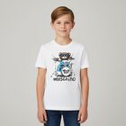 White Logo Drummer Bear T-Shirt, 1, hi-res