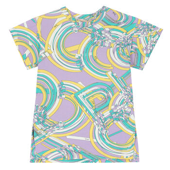 Girls Purple, Yellow, Green & White T-Shirt