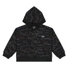Girls Black Starlight Logo Hooded Top, 1, hi-res