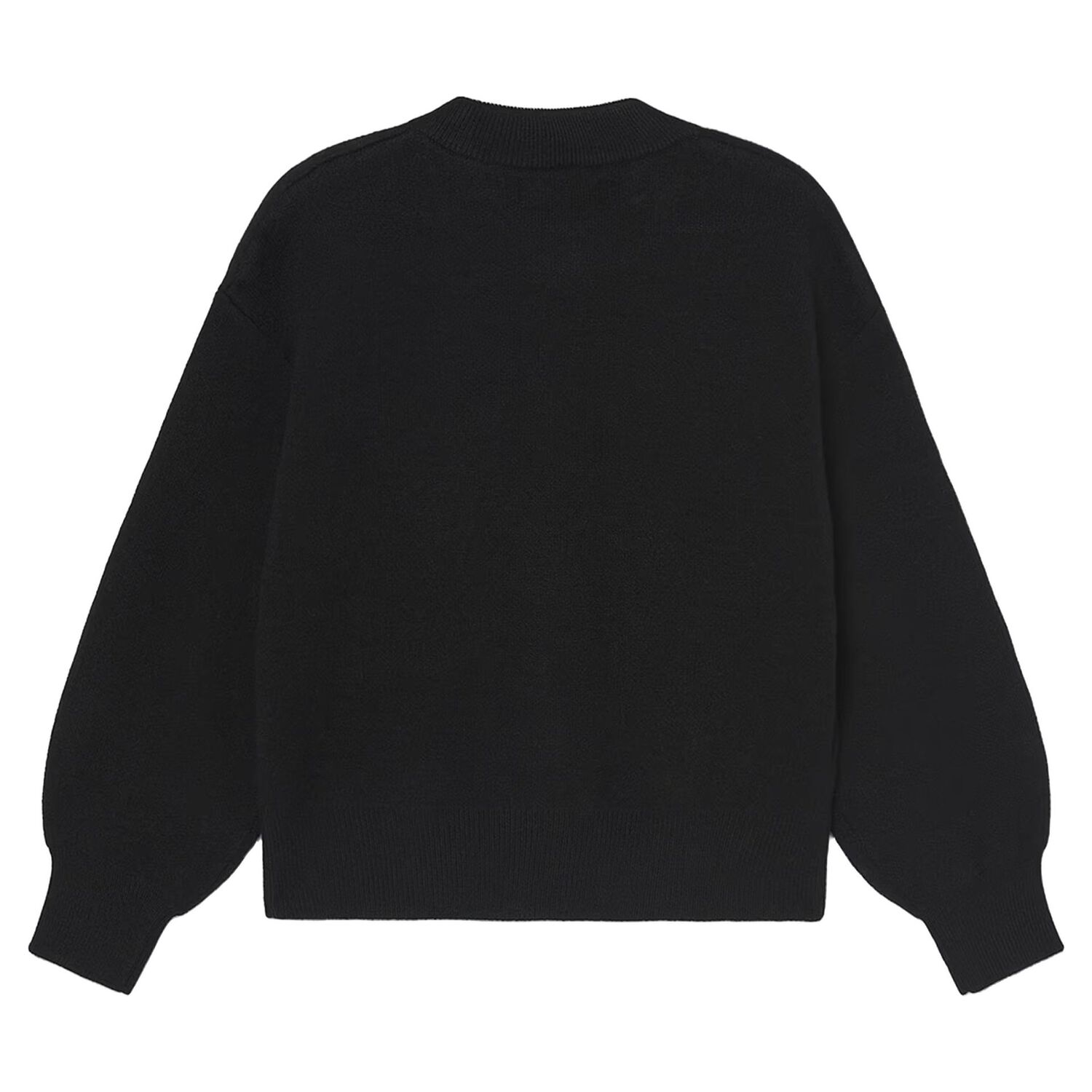 Girls Black Knitted Cardigan, 1, hi-res