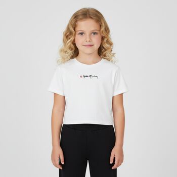 Girls White Logo T-Shirt