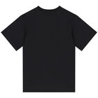 Boys Black Logo T-Shirt, 1, hi-res
