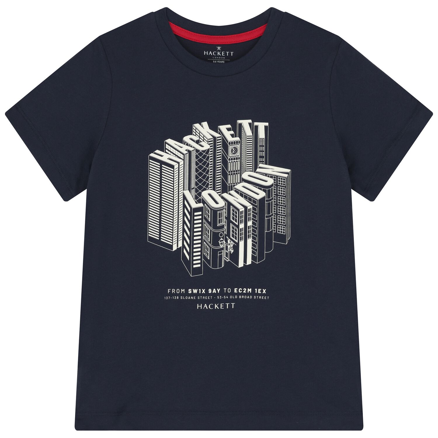 Hackett London Boys Navy Blue Logo T-Shirt Junior Couture Oman