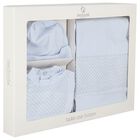 Baby Boys Blue Smocked Babygrow Gift Set, 2, hi-res