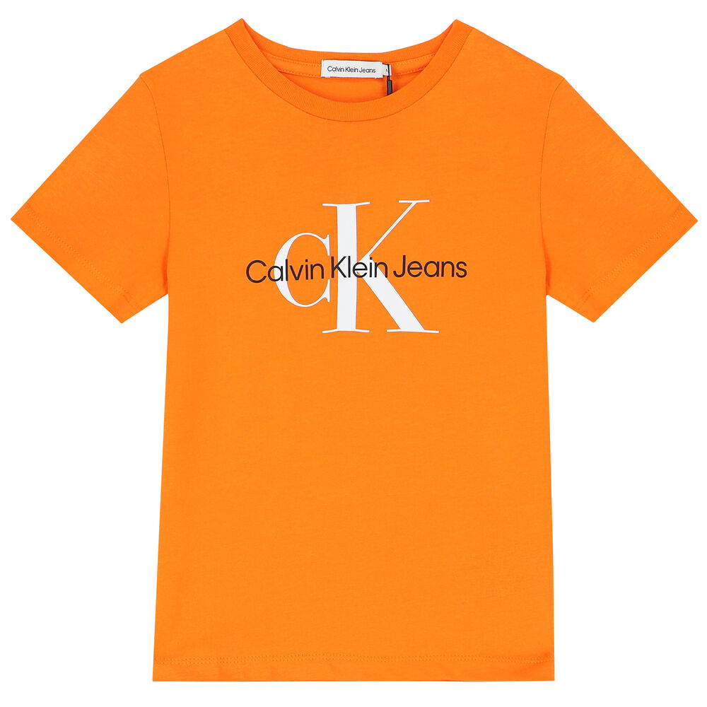 Boys | Junior Calvin T-Shirt Klein Logo Couture Orange