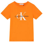 Boys Orange Logo T-Shirt, 4, hi-res