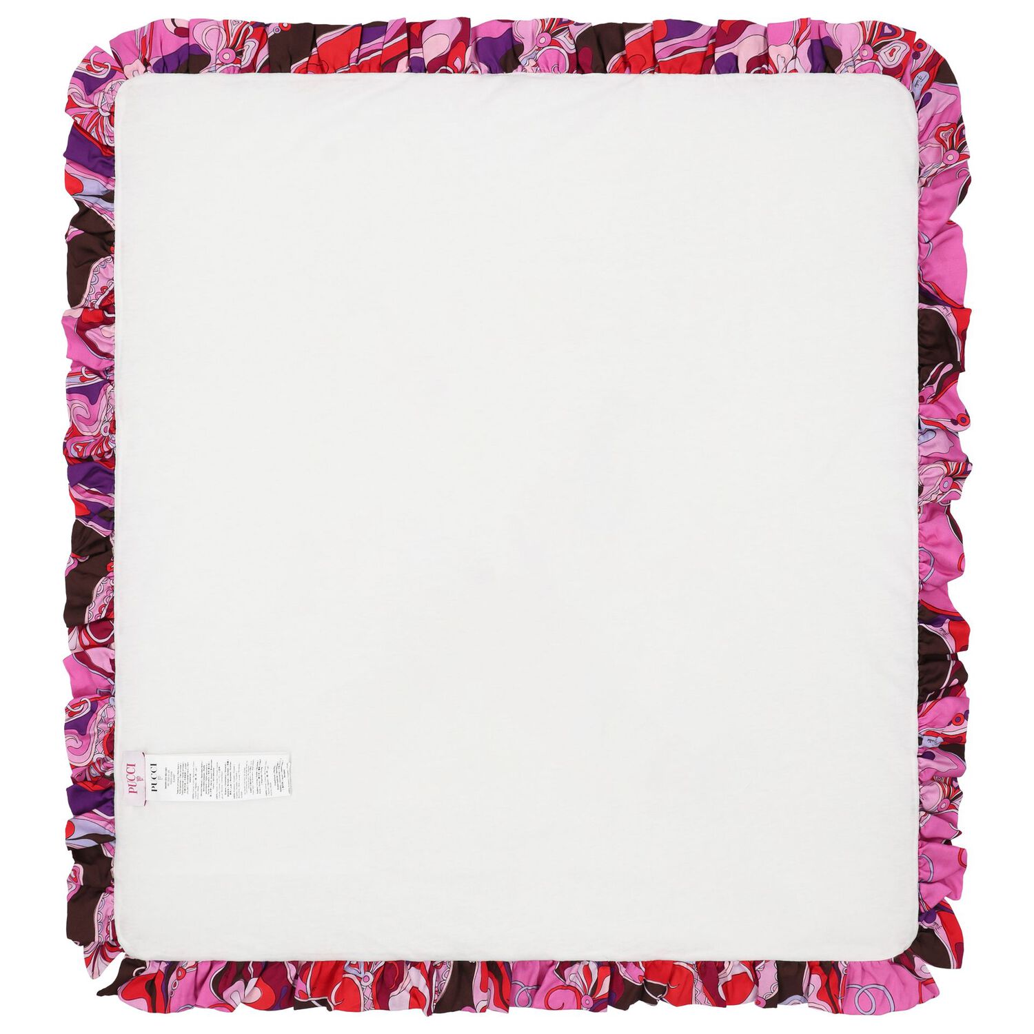 Baby Girls Ivory Orchidee Ruffle Blanket, 1, hi-res