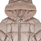Girls Metallic Pink Puffer Coat, 1, hi-res