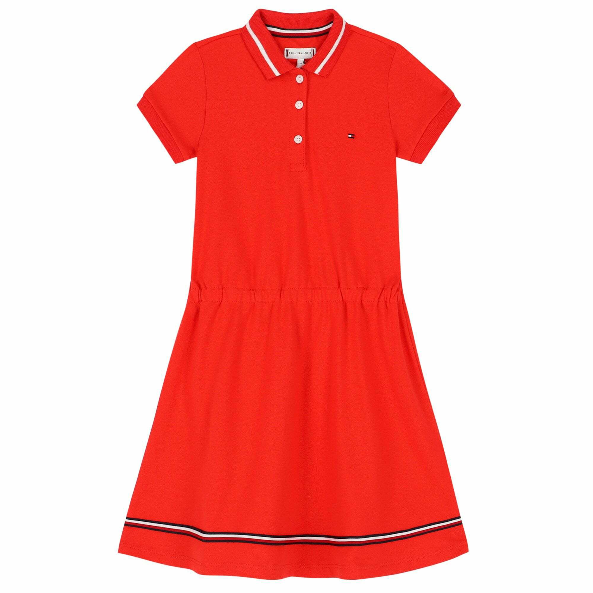 Girls red cheap polo dress