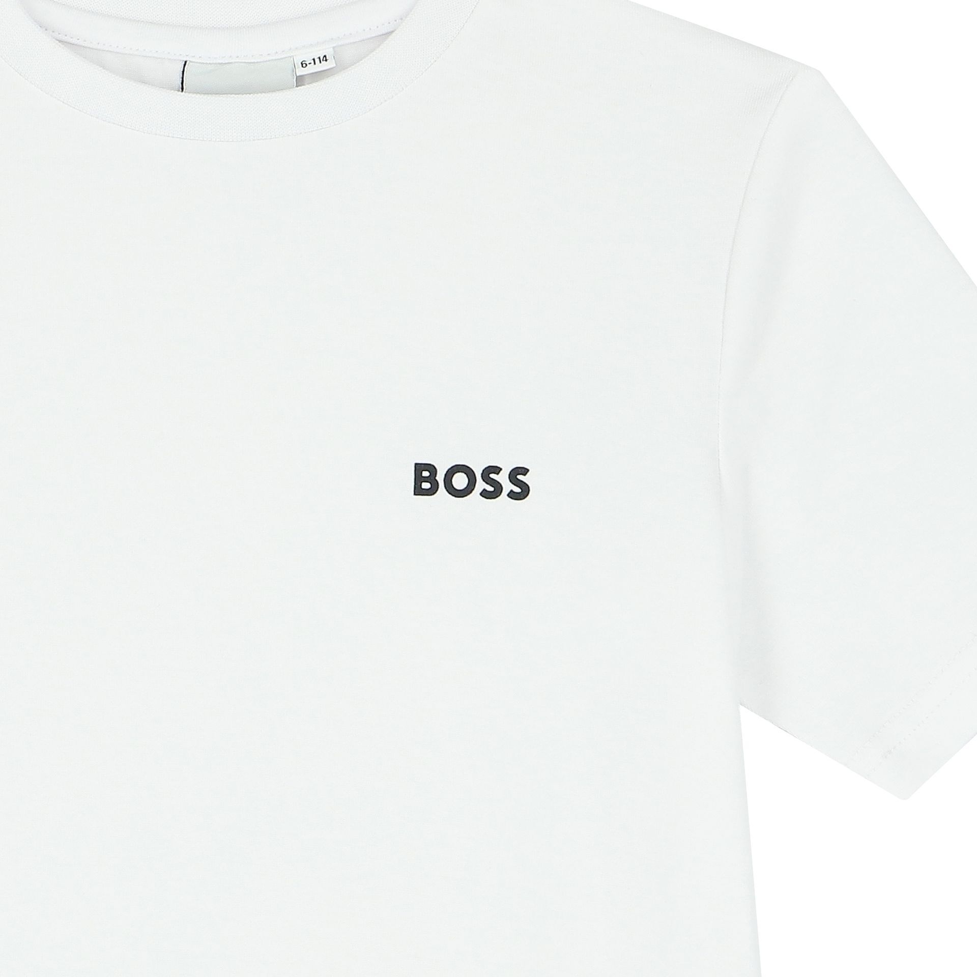 BOSS Boys Black White Logo T Shirts 2 Pack Junior Couture Bahrain