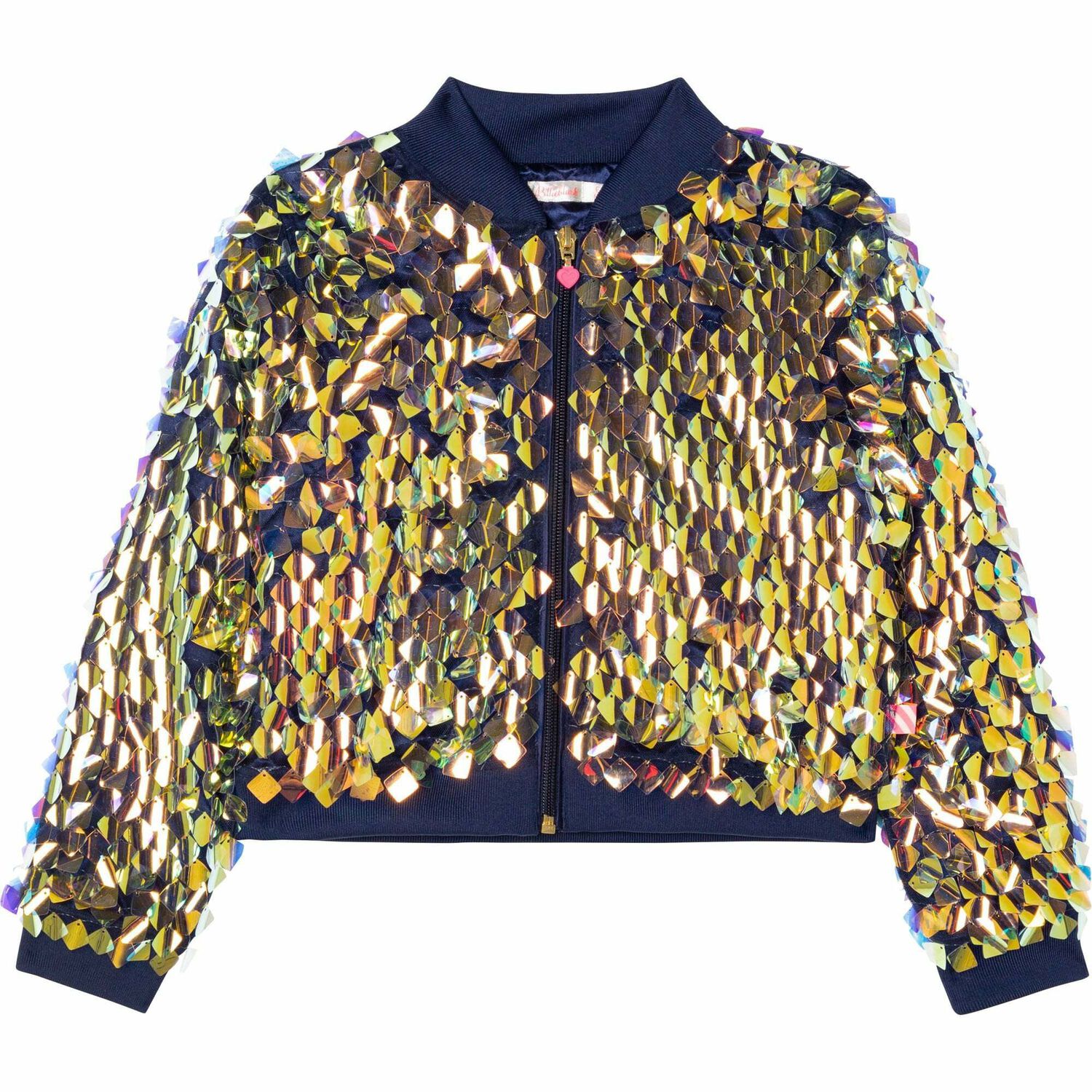 Girls Iridescent Embellished Sequin Jacket, 1, hi-res image number null