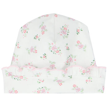 Baby Girls White Floral Hat