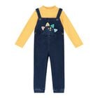 Baby Boys Yellow & Blue Denim Dungaree Set, 1, hi-res