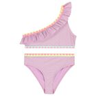Girls Lilac Ruffled Bikini , 1, hi-res