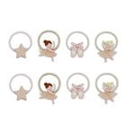 Girls Pink Ballerina Hair Ties ( 8 Pack ), 1, hi-res