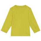 Younger Boys Lime Green Logo Long Sleeve Top, 1, hi-res