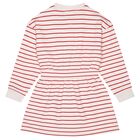 Girls Pink & Red Striped Logo Dress, 2, hi-res