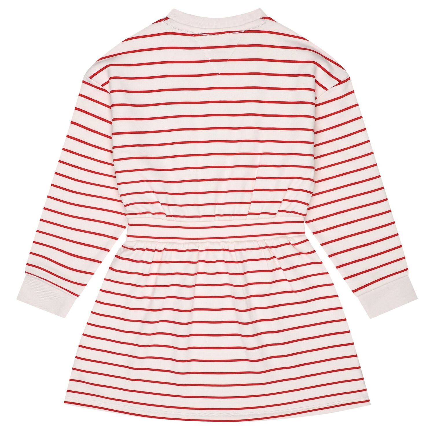 Girls Pink & Red Striped Logo Dress, 2, hi-res